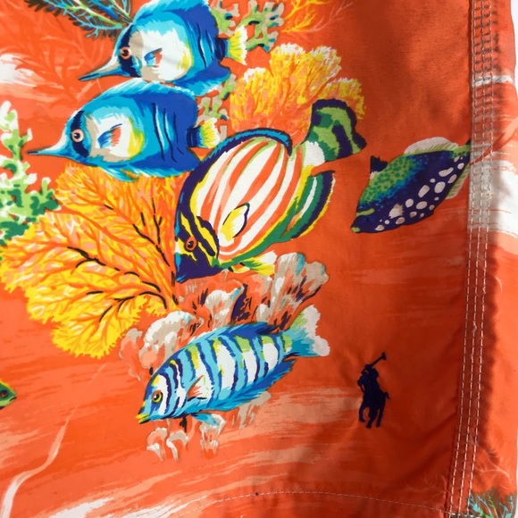 Polo Ralph Lauren Swim Trunks Swimwear Orange - Picture 2 of 7